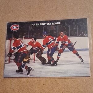 Montreal Canadiens Vintage Hockey Card - Red/Blue/White